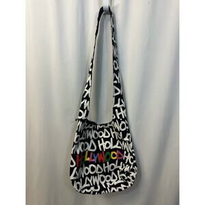 Robin Ruth HOLLYWOOD Crossbody Tote Bag Black White Large